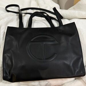Telfar Black Shopping Bag Medium